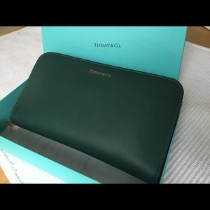 Tiffany & Co. Smooth Leather Octane Green Wallet